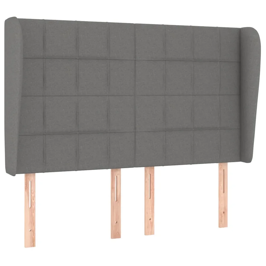 Sommier à lattes de lit avec matelas Gris foncé 140x190cm Tissu - 6