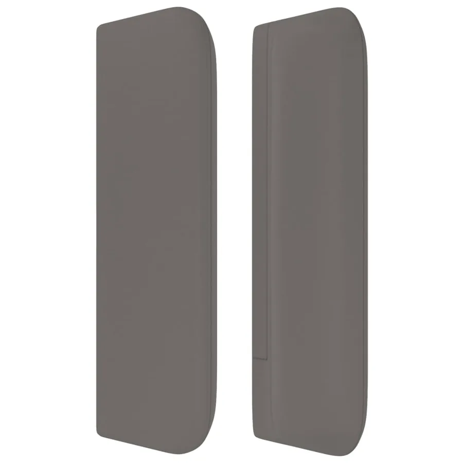 Tête de lit avec oreilles Gris 203x16x78/88 cm Similicuir - 4