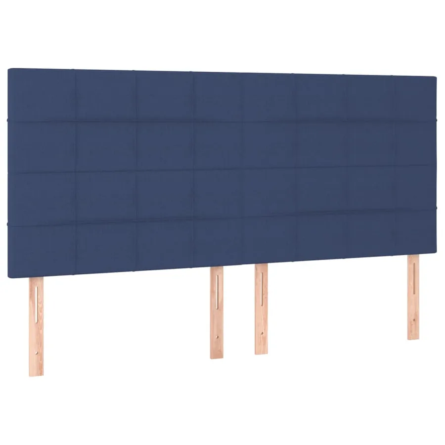 Cadre de lit sans matelas bleu 180x200 cm tissu - 9