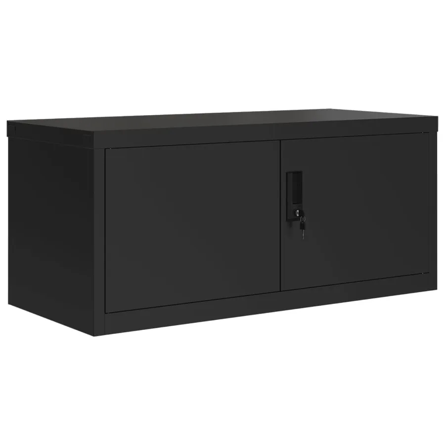 Classeur noir 90x40x40 cm acier - 2