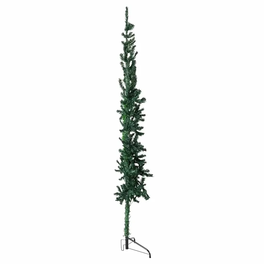 Demi sapin de Noël artificiel mince avec support Vert 150 cm - 5