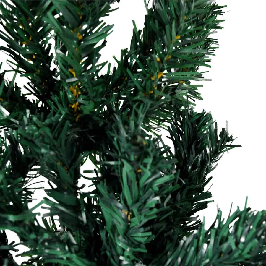 Demi sapin de Noël artificiel mince avec support Vert 150 cm - 6