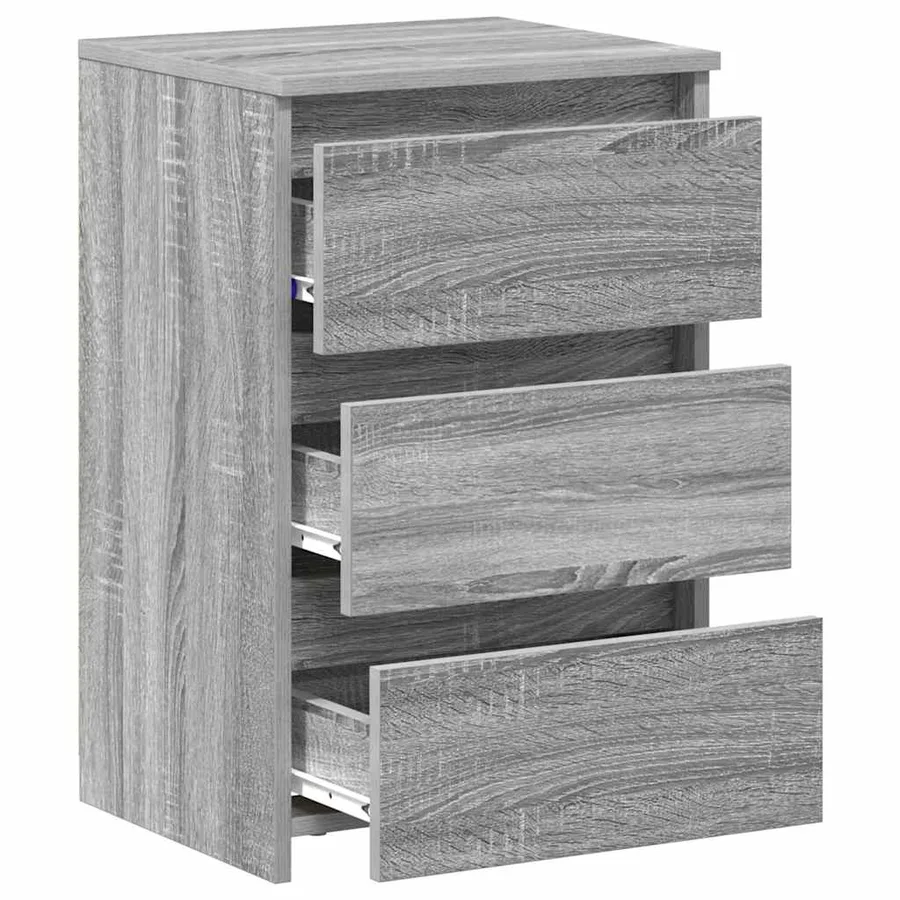 Tables de chevet 2 pcs Sonoma gris 40x35x62,5cm Bois ingénierie - 4