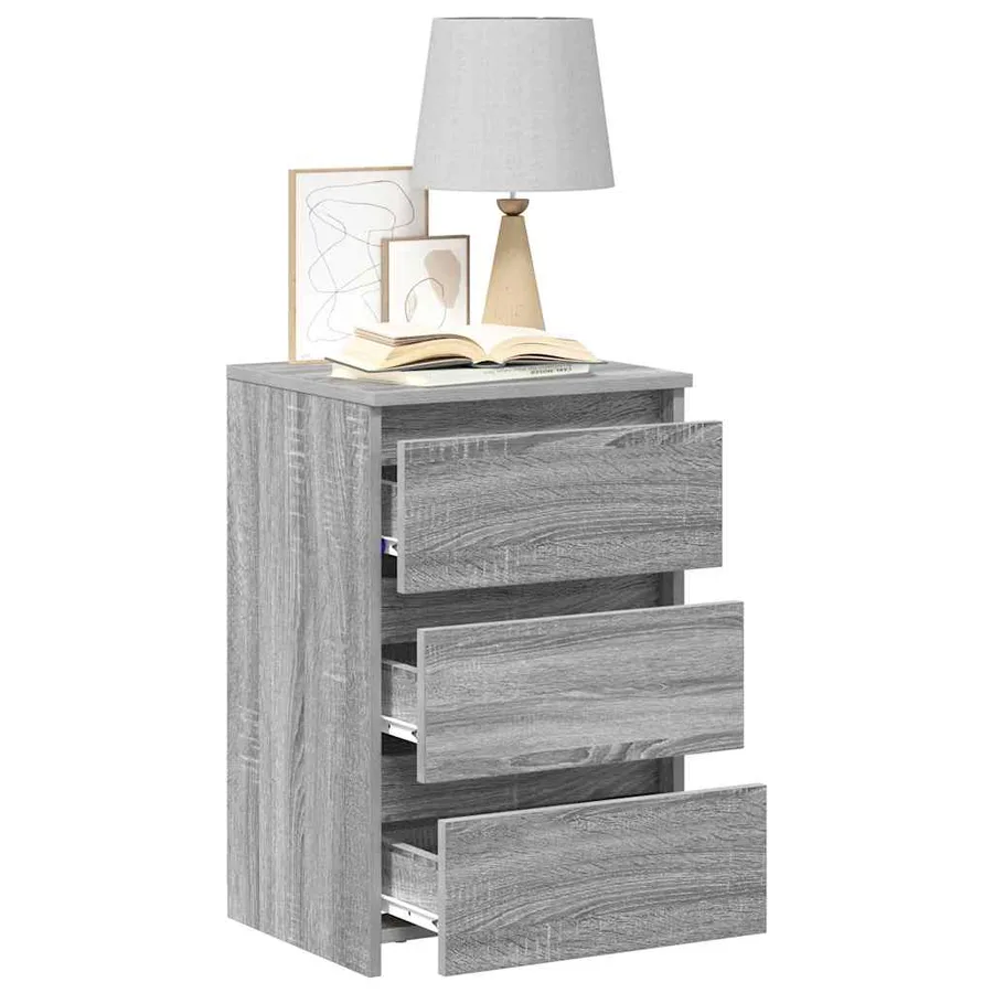 Tables de chevet 2 pcs Sonoma gris 40x35x62,5cm Bois ingénierie - 7