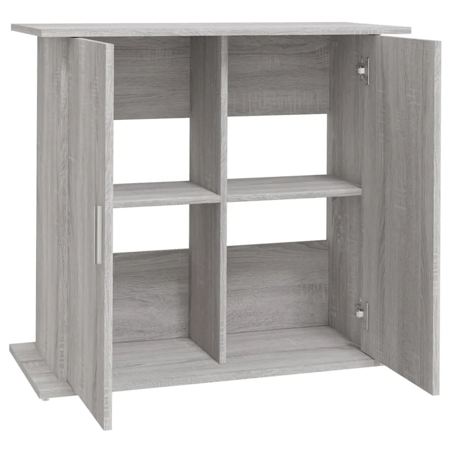 Support pour aquarium sonoma gris 81x36x73 cm bois d'ingénierie - 6