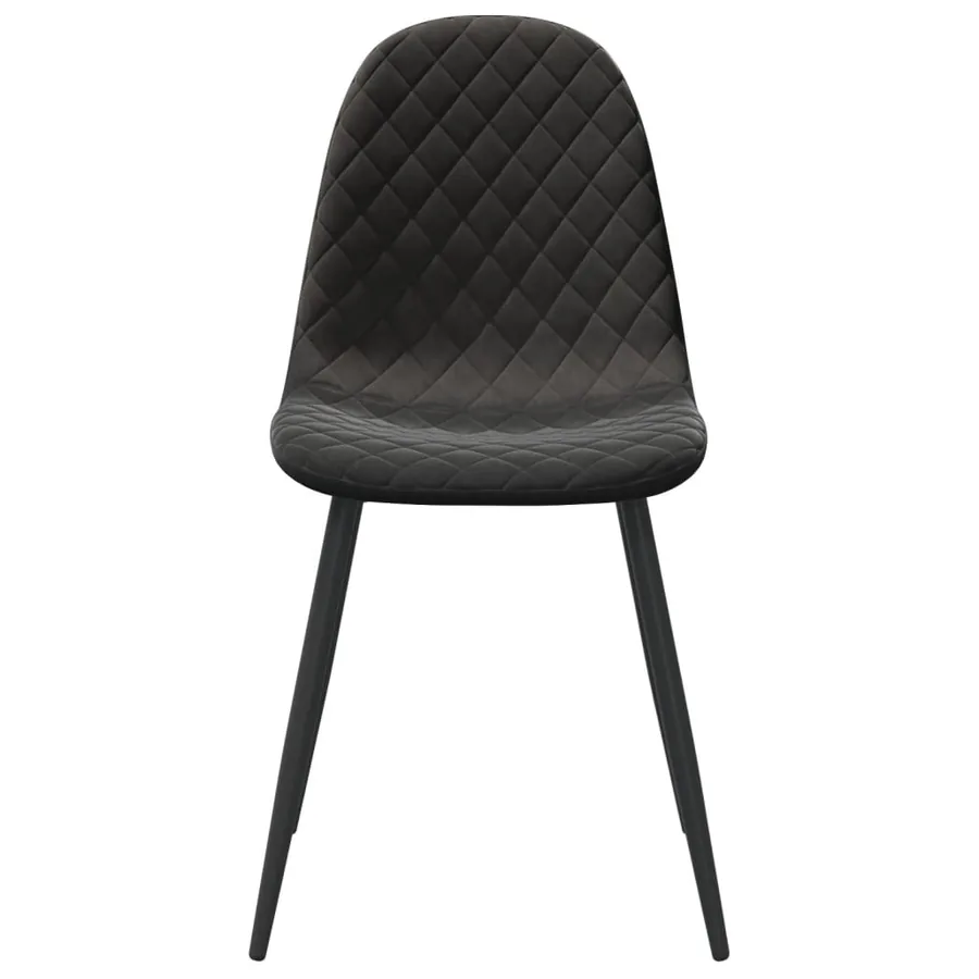 Chaises à manger lot de 2 Noir Velours - 4