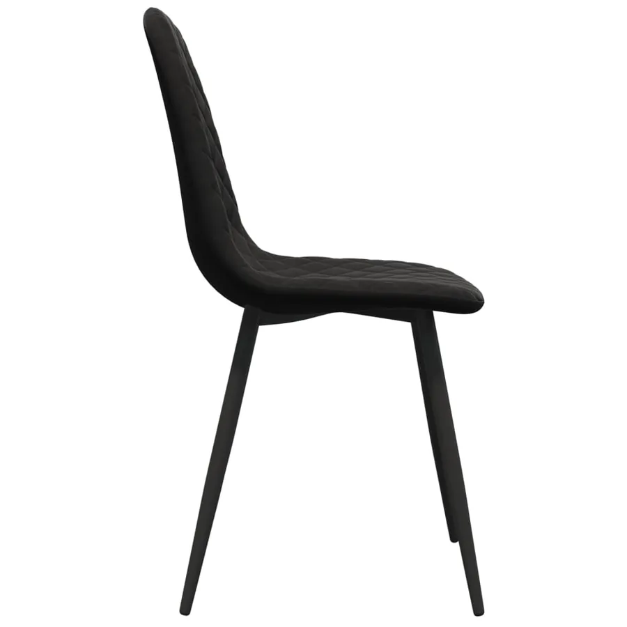 Chaises à manger lot de 2 Noir Velours - 5