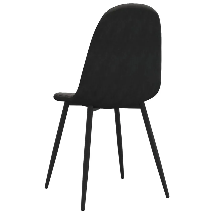 Chaises à manger lot de 2 Noir Velours - 6