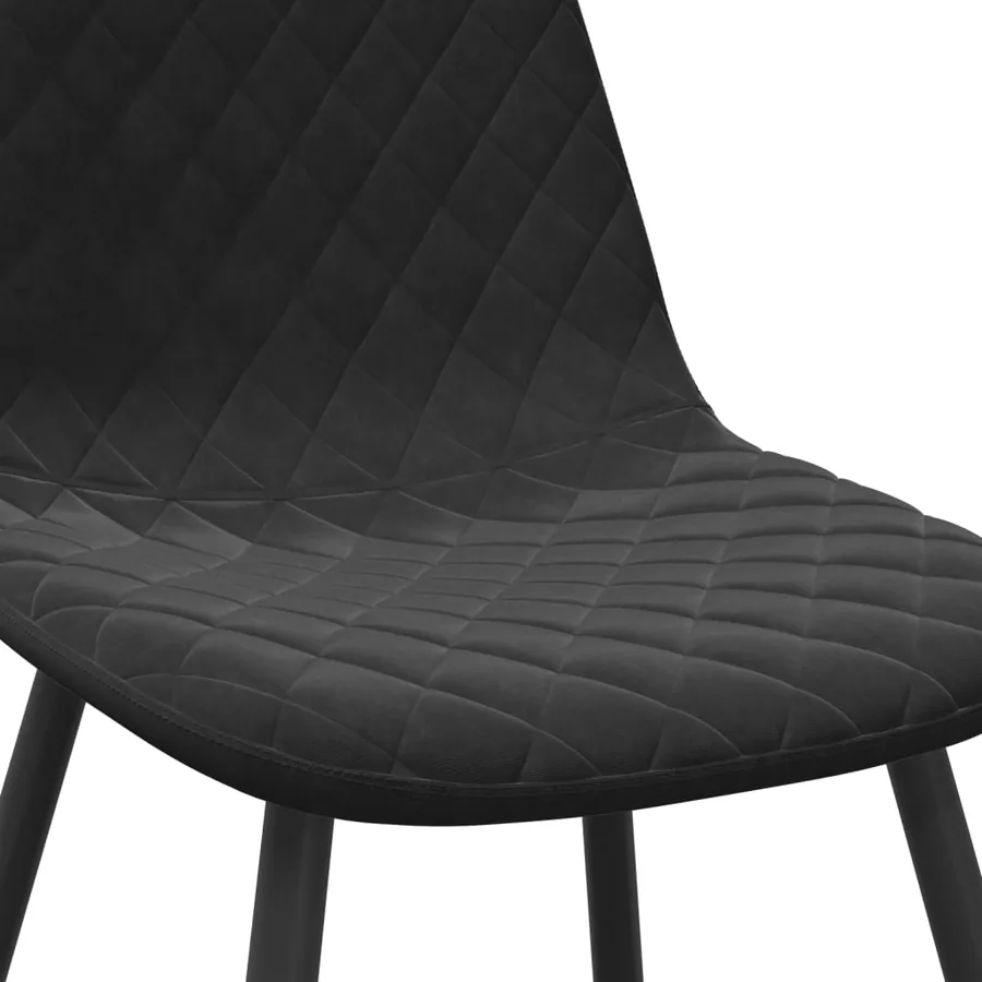 Chaises à manger lot de 2 Noir Velours - 7