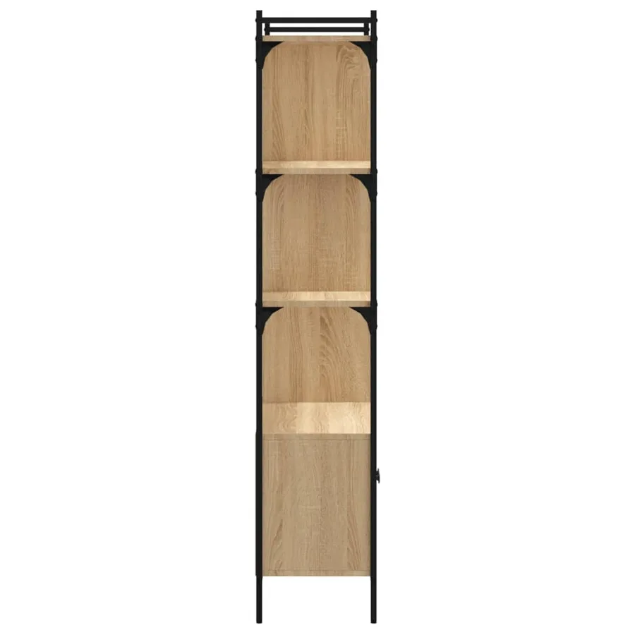 Bibliothèque avec portes Chêne Sonoma 76,5x30x154,5 cm Bois d'ingénierie - 6