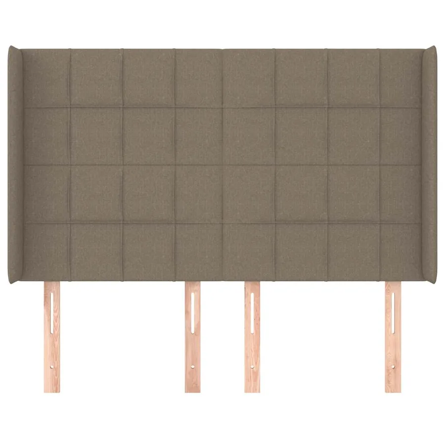Tête de lit avec oreilles Taupe 147x16x118/128 cm Tissu - 3