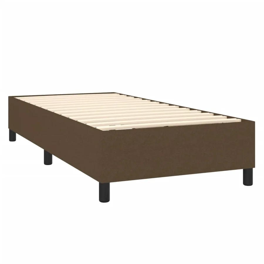 Sommier à lattes de lit avec matelas Marron foncé 100x200 cm - 4
