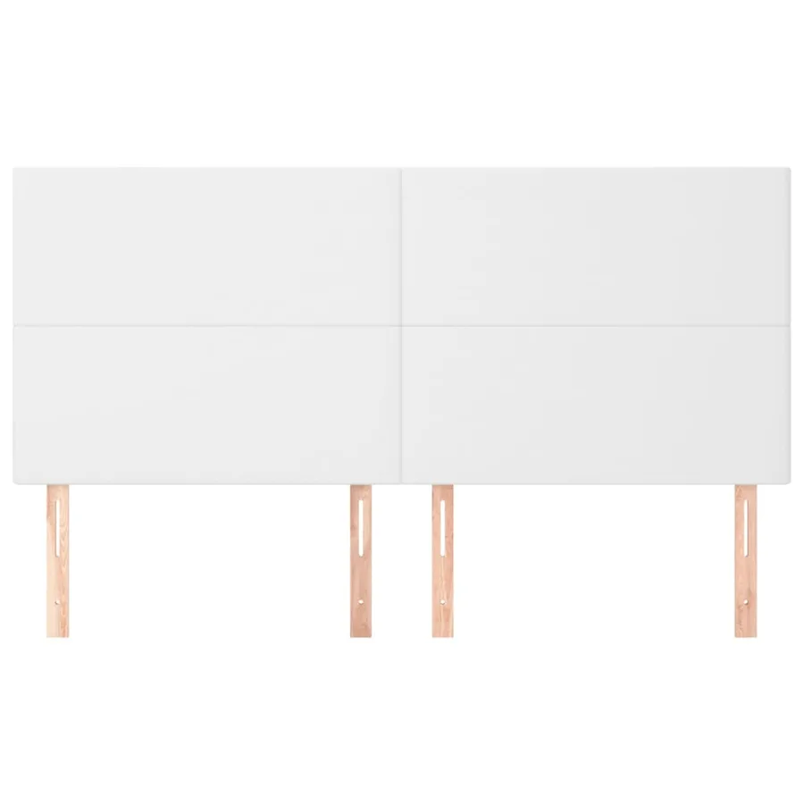 Tête de lit blanche 180 x 5 x 118/128 cm similicuir - 3