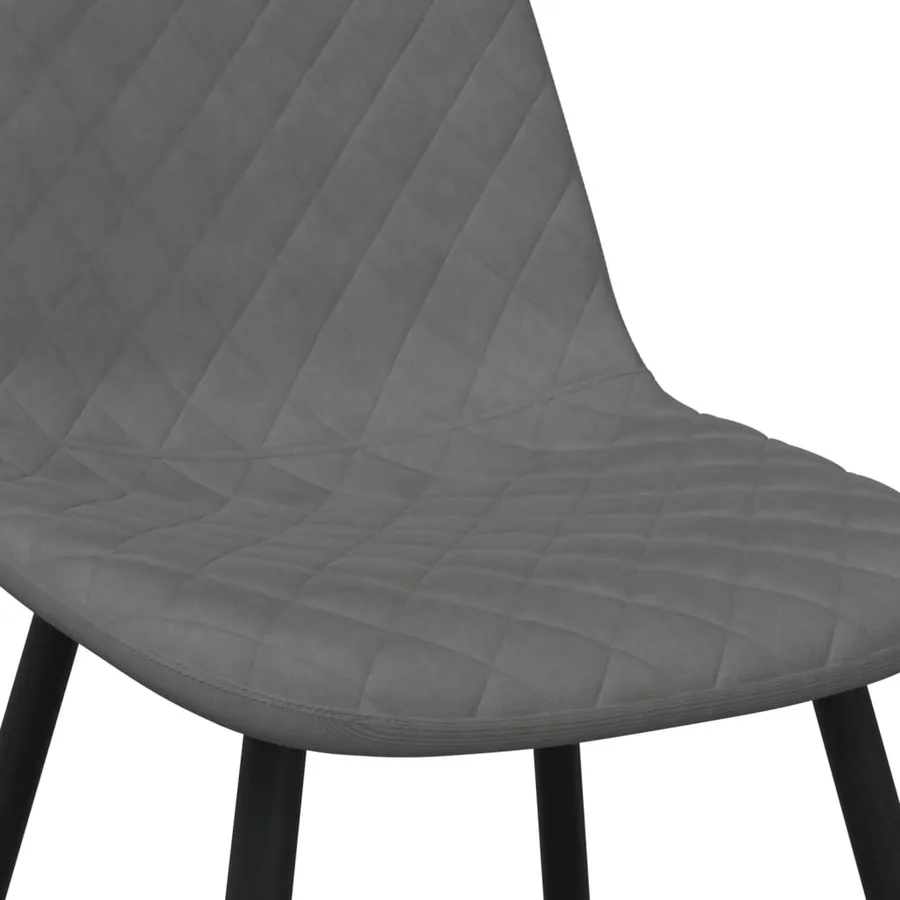 Chaises à manger lot de 2 Gris clair Velours - 7