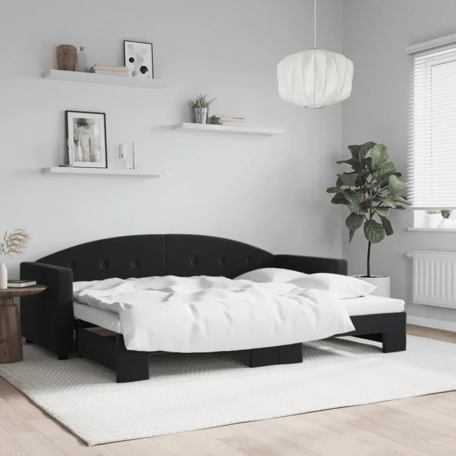 Lit de jour avec gigogne sans matelas 80x200 cm