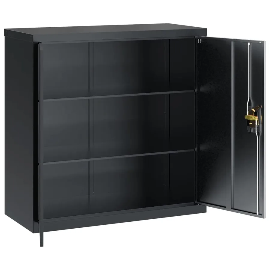 Classeur anthracite 90x40x130 cm acier - 9