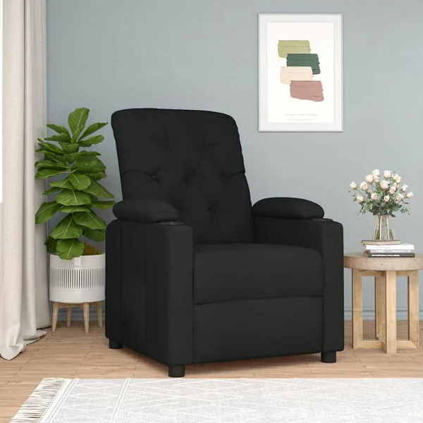 Fauteuil inclinable Noir Tissu