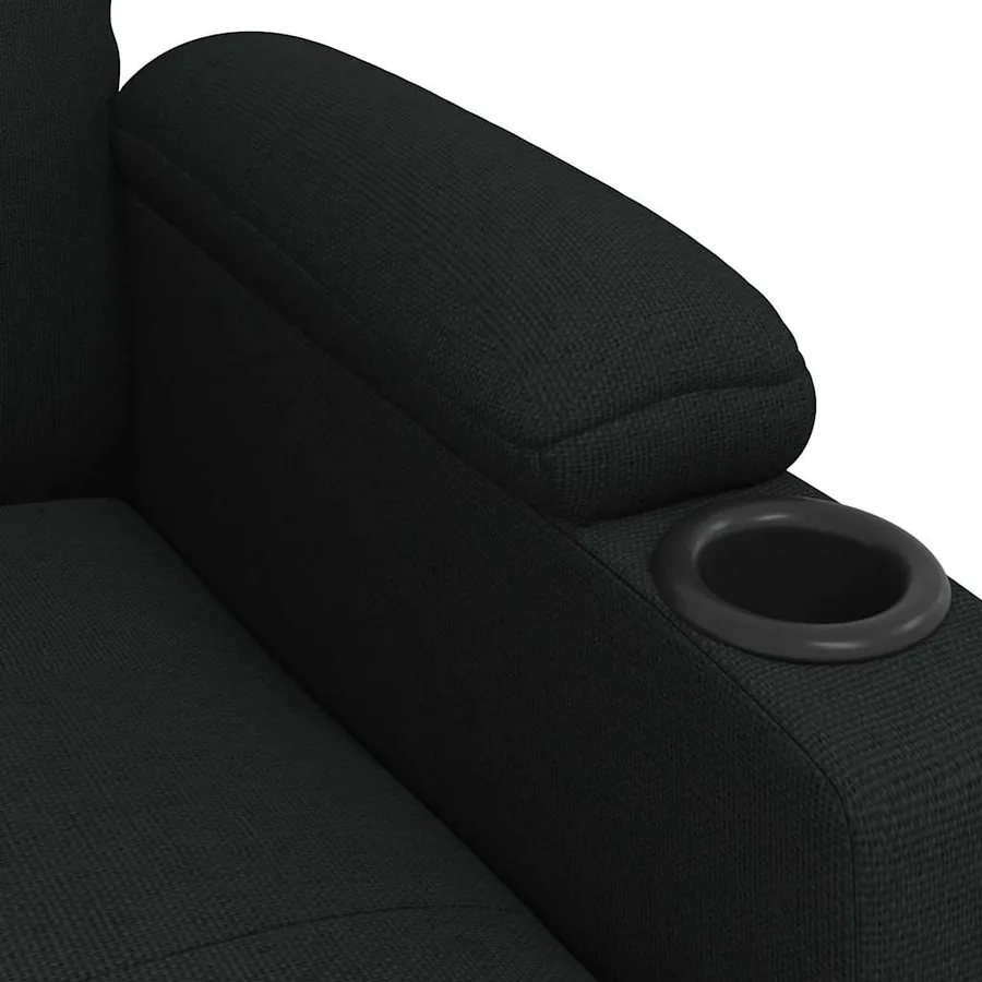 Fauteuil inclinable Noir Tissu - 6