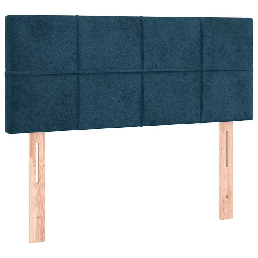Sommier à lattes de lit avec matelas LED Bleu foncé 100x200 cm - 7