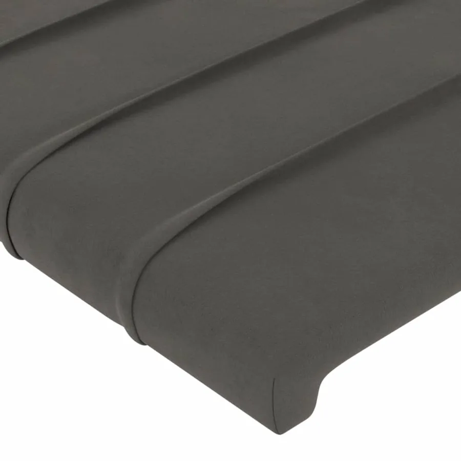 Tête de lit avec oreilles Gris foncé 93x23x78/88 cm Velours - 5
