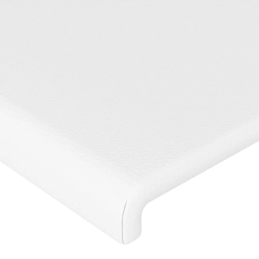 Cadre de lit sans matelas blanc 160x200 cm similicuir - 10