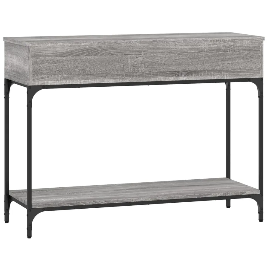 Table console sonoma gris 100x34,5x75 cm bois d'ingénierie - 5