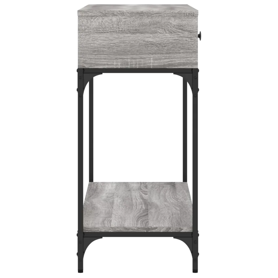 Table console sonoma gris 100x34,5x75 cm bois d'ingénierie - 6
