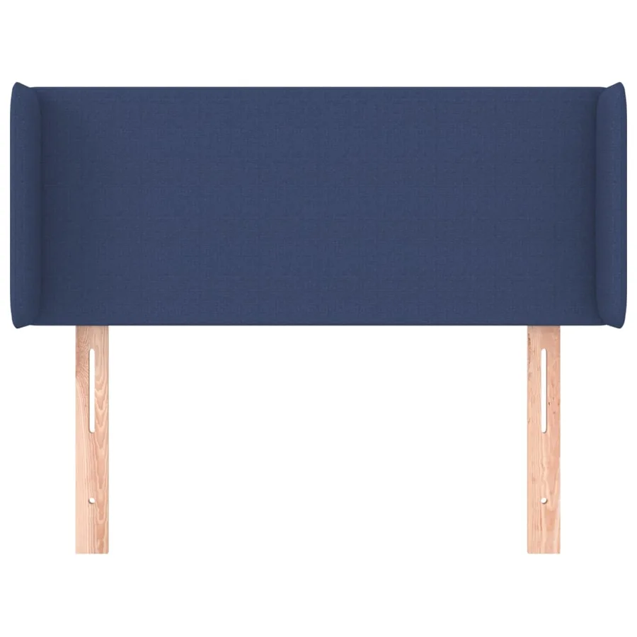 Tête de lit avec oreilles Bleu 93x16x78/88 cm Tissu - 3