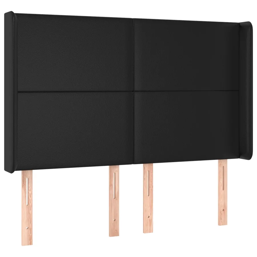Sommier à lattes de lit matelas LED Noir 140x190cm Similicuir - 7