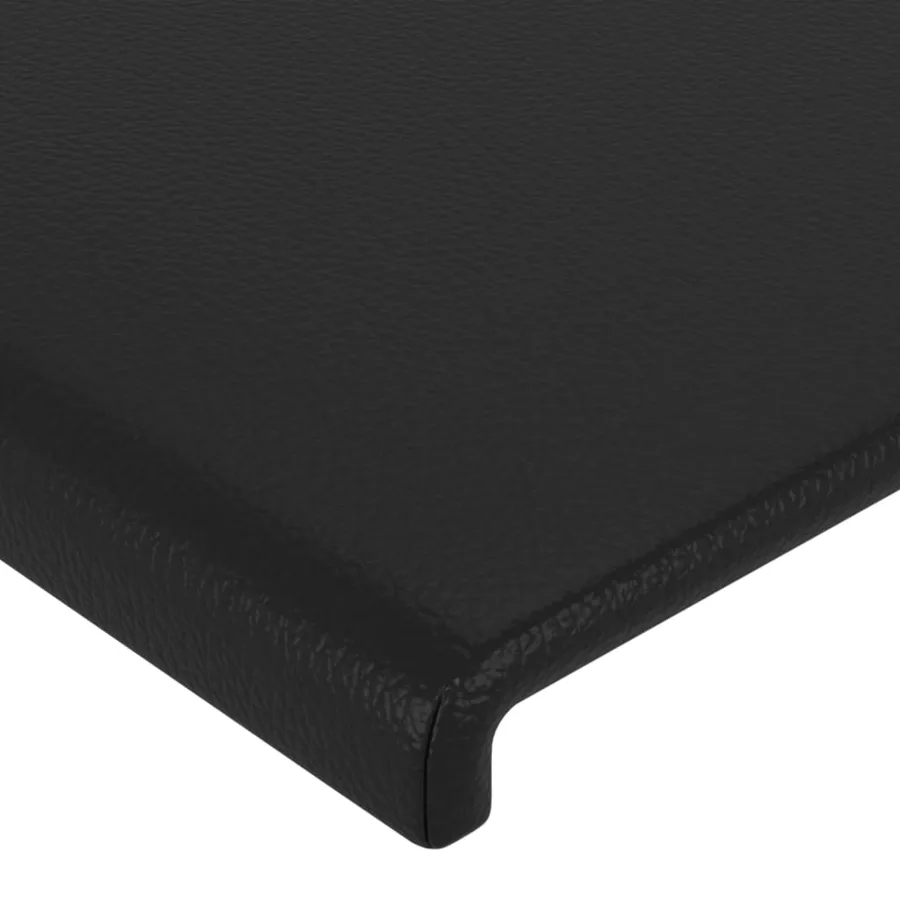 Cadre de lit sans matelas noir 140x190 cm similicuir - 10