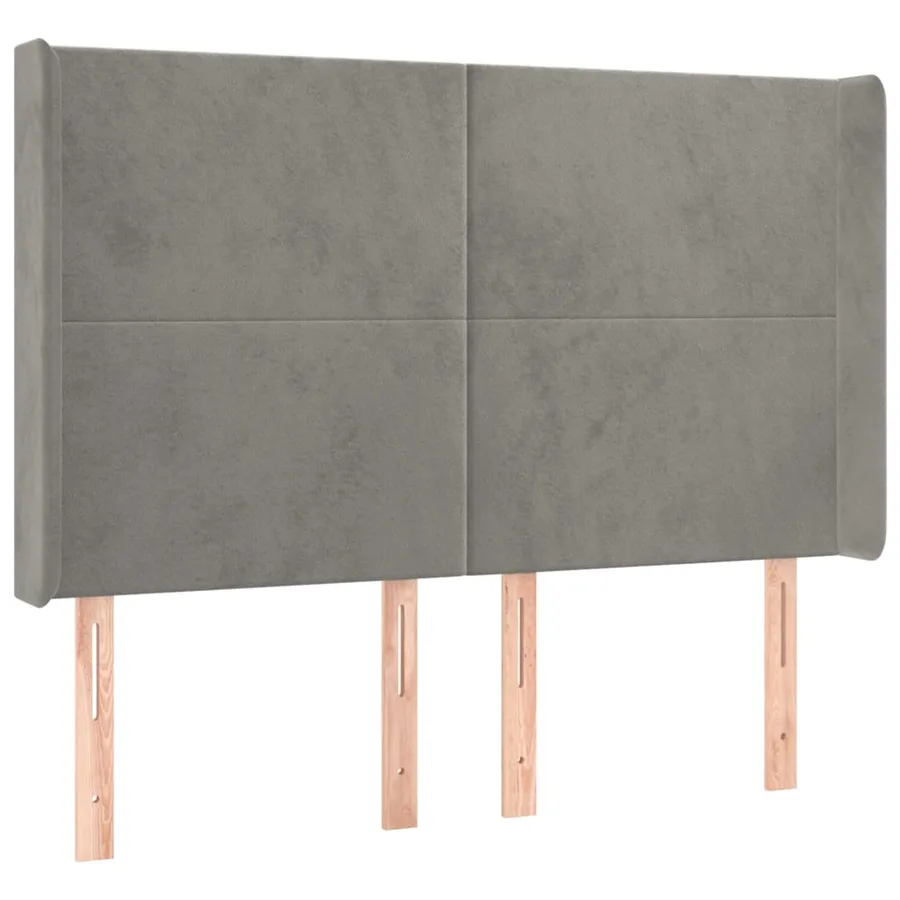 Sommier à lattes de lit matelas et LED Gris clair 140x200 cm - 7