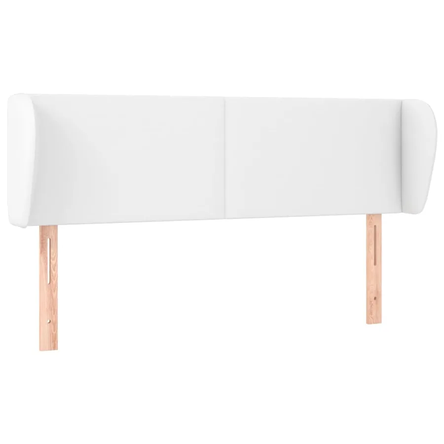 Tête de lit avec oreilles Blanc 147x23x78/88 cm Similicuir - 2
