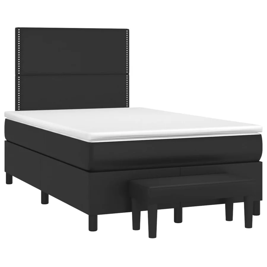Sommier à lattes de lit matelas Noir 120x200 cm Similicuir - 3