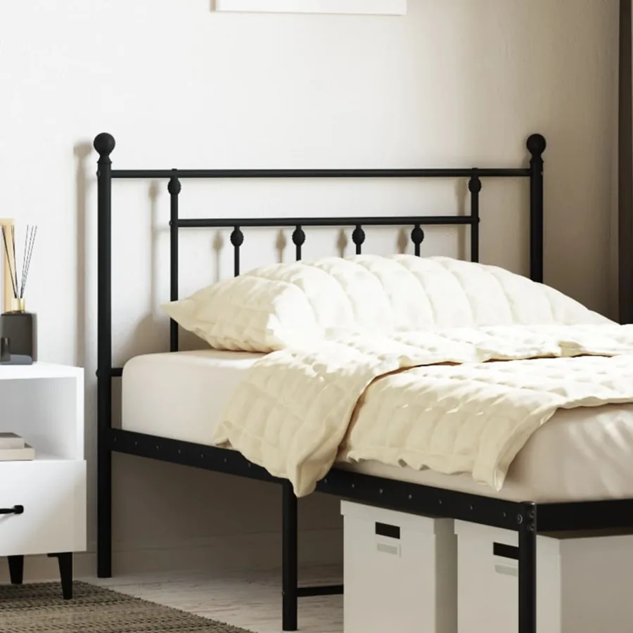 Tête de lit de remplacement métal noir 107 cm