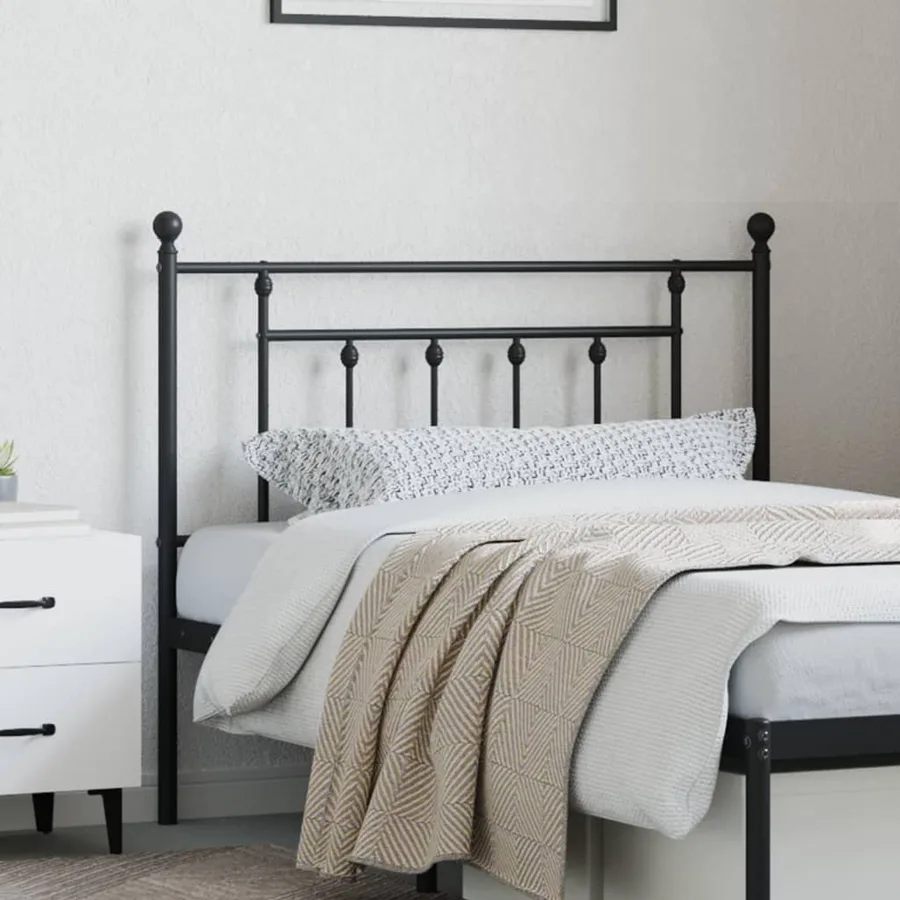 Tête de lit de remplacement métal noir 107 cm - 3