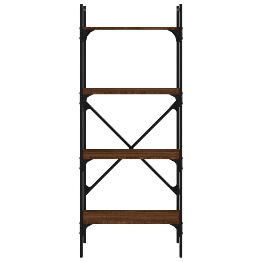 Bibliothèque à 4 niveaux chêne marron 56x31,5x138,5 cm - 3