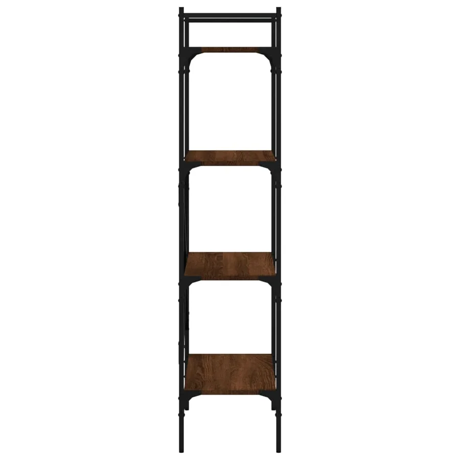 Bibliothèque à 4 niveaux chêne marron 56x31,5x138,5 cm - 5