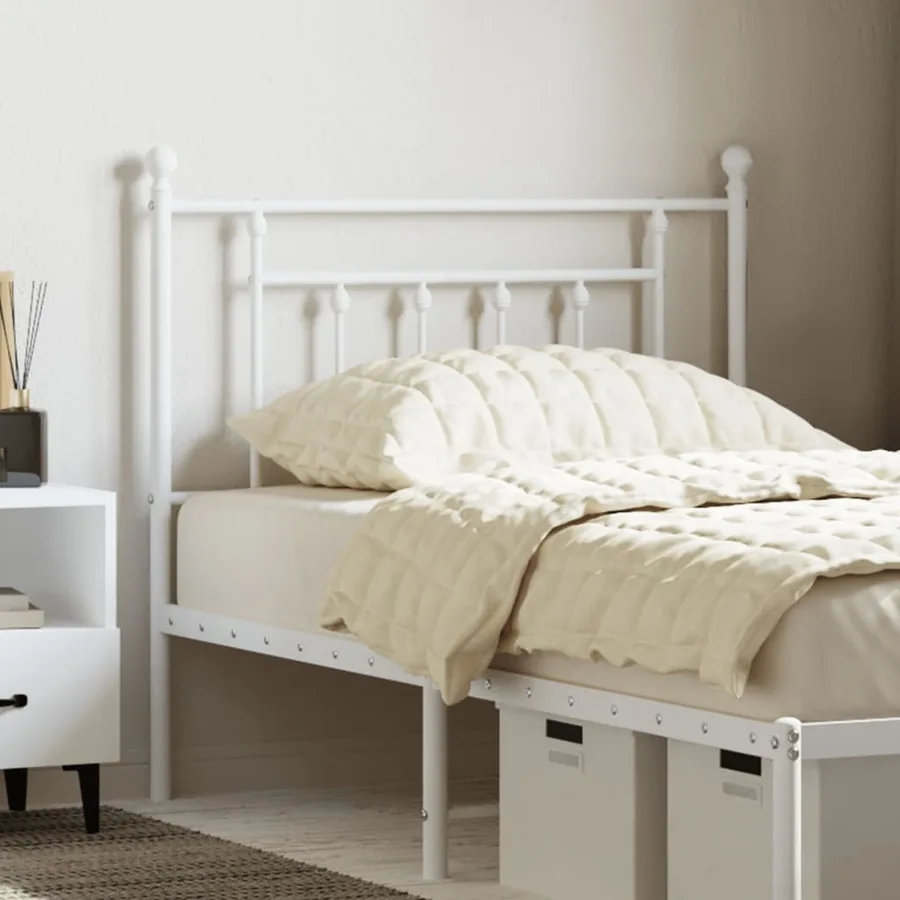Tête de lit de remplacement métal blanc 90 cm