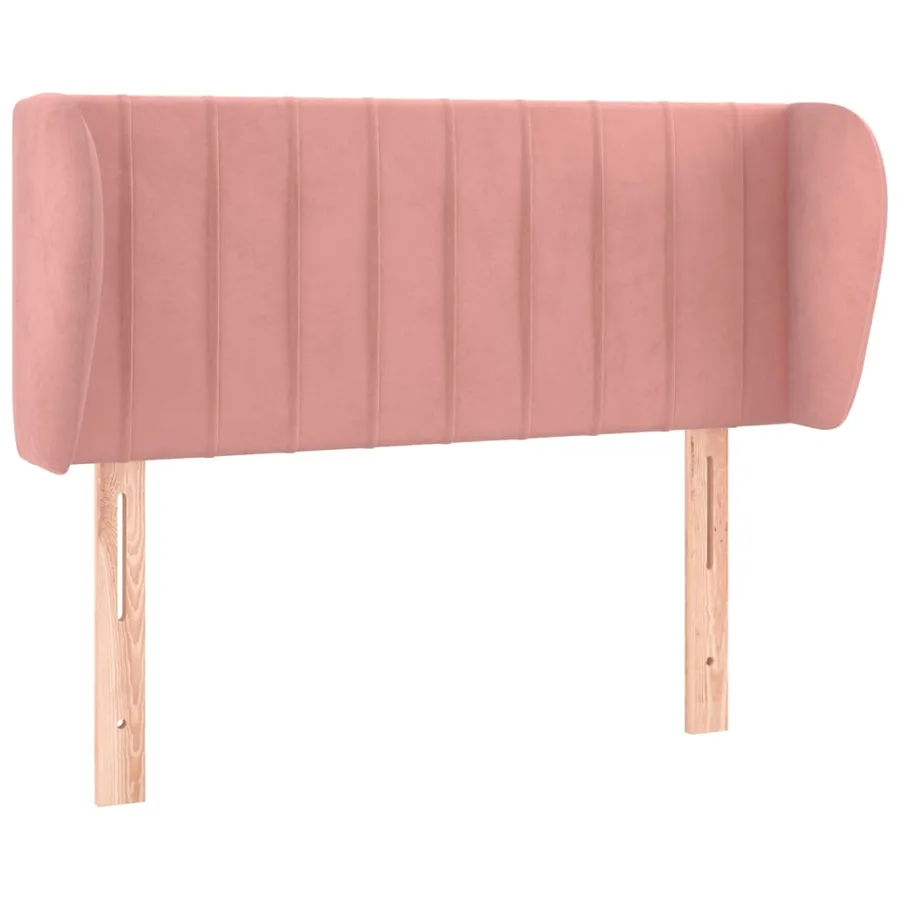 Tête de lit avec oreilles Rose 93x23x78/88 cm Velours - 2