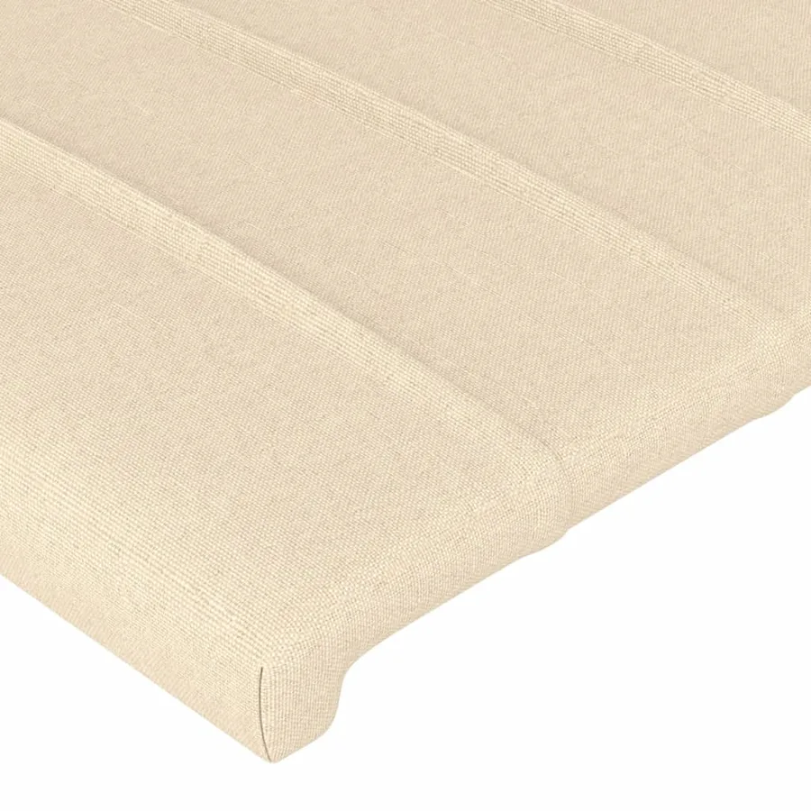 Tête de lit à LED Crème 147x16x118/128 cm Tissu - 5