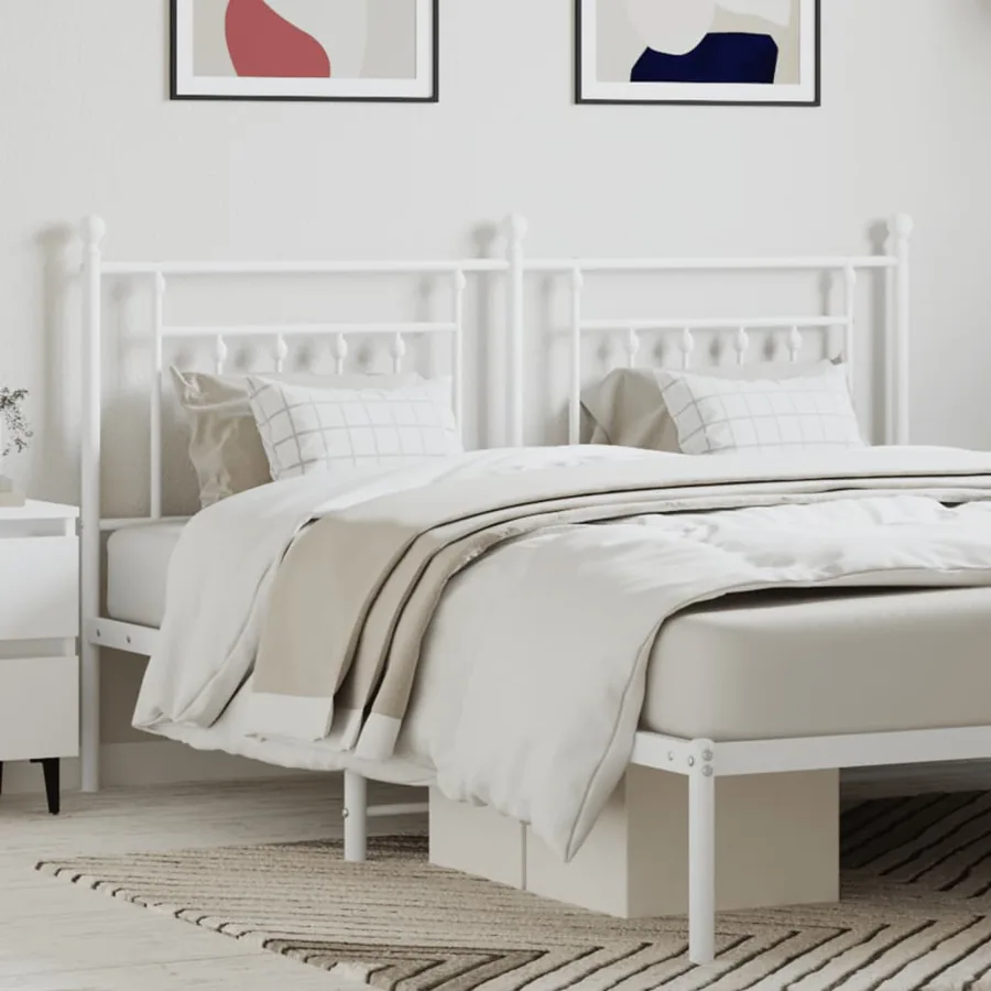 Tête de lit de remplacement métal blanc 160 cm