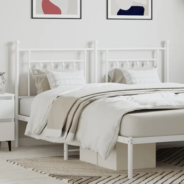 Tête de lit de remplacement métal blanc 160 cm