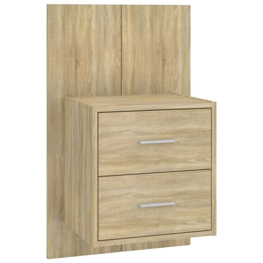 Tables de chevet murales 2 pcs Chêne sonoma - 4