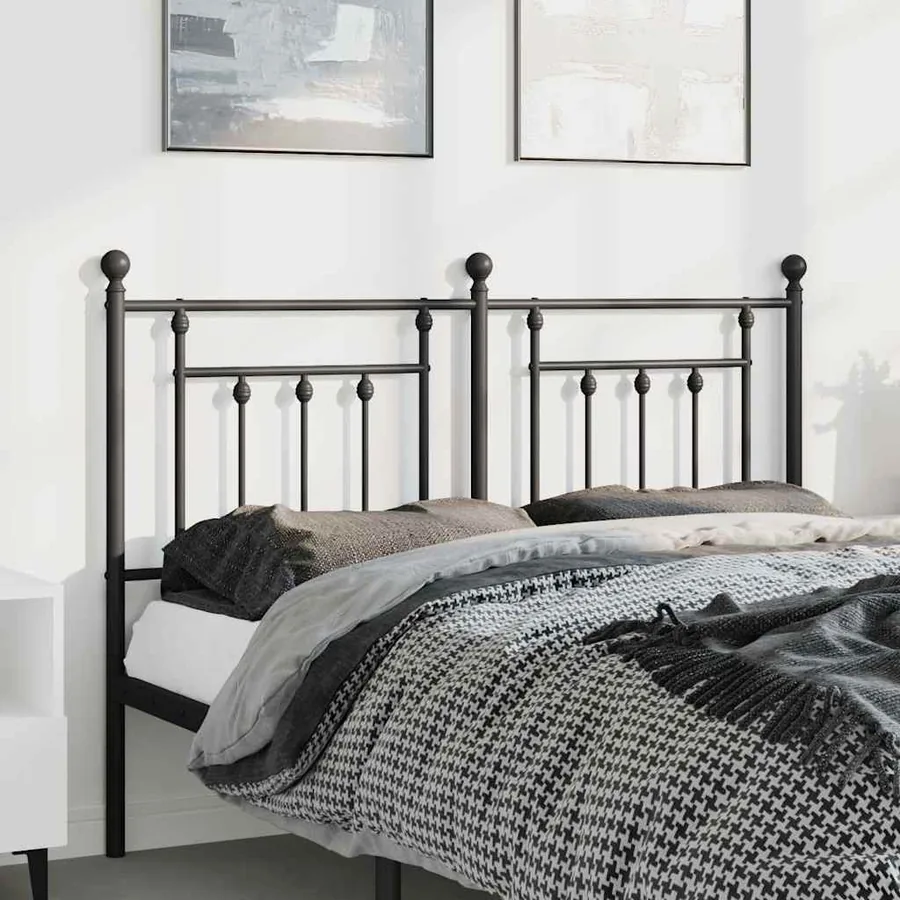 Tête de lit de remplacement métal noir 150 cm