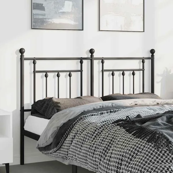 Tête de lit de remplacement métal noir 150 cm