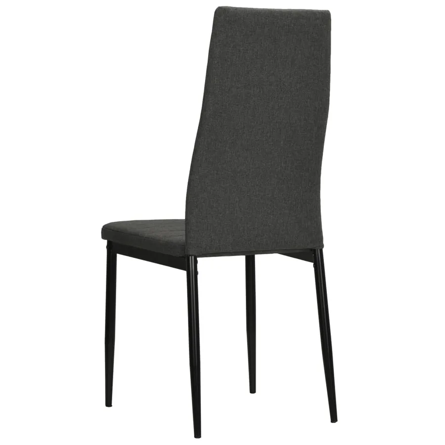 Chaises à manger lot de 2 gris foncé tissu - 5
