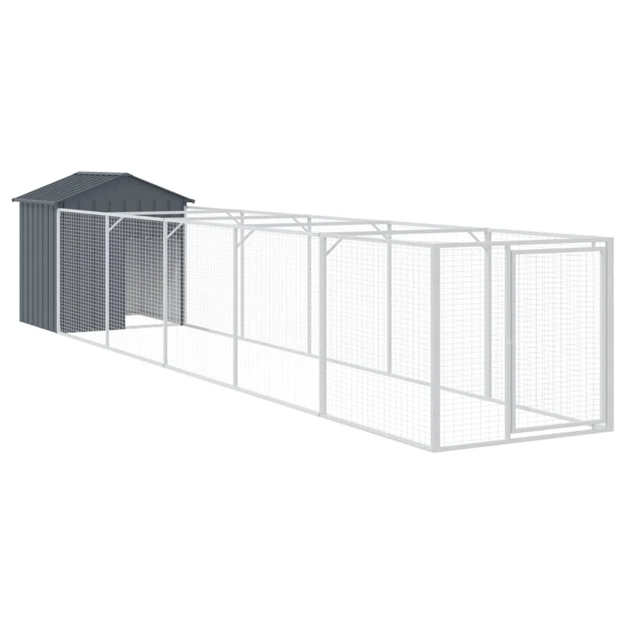 Niche pour chien avec toit anthracite acier galvanisé - 2