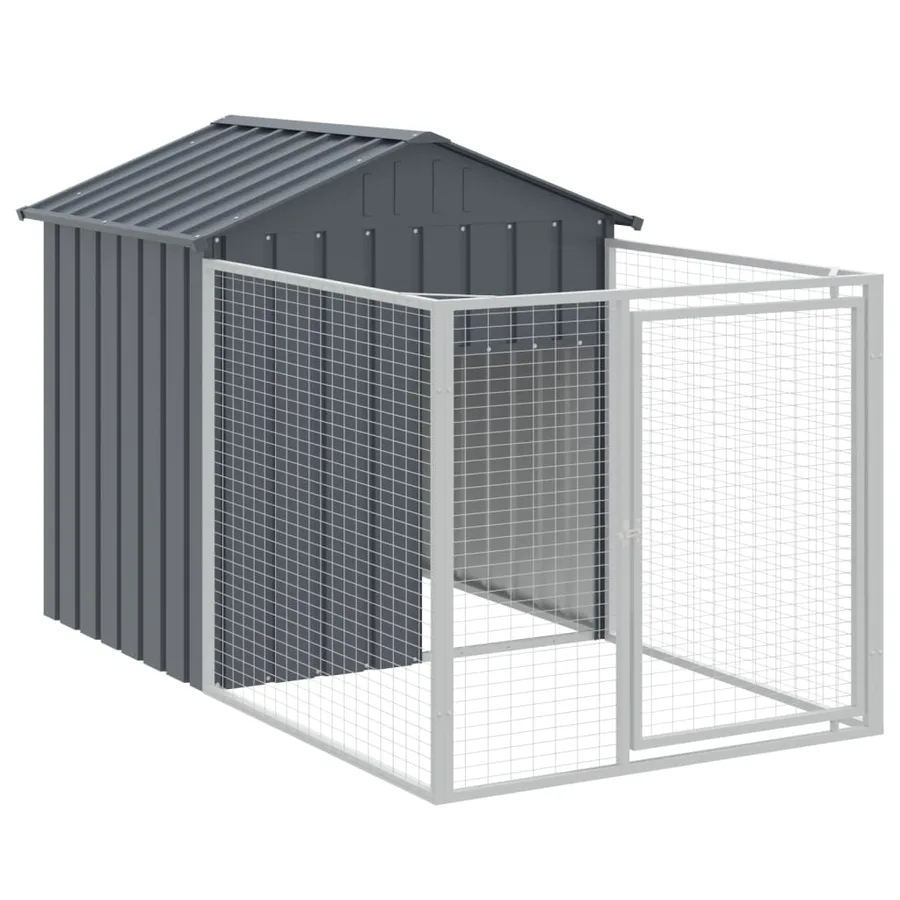 Niche pour chien avec toit anthracite acier galvanisé - 6
