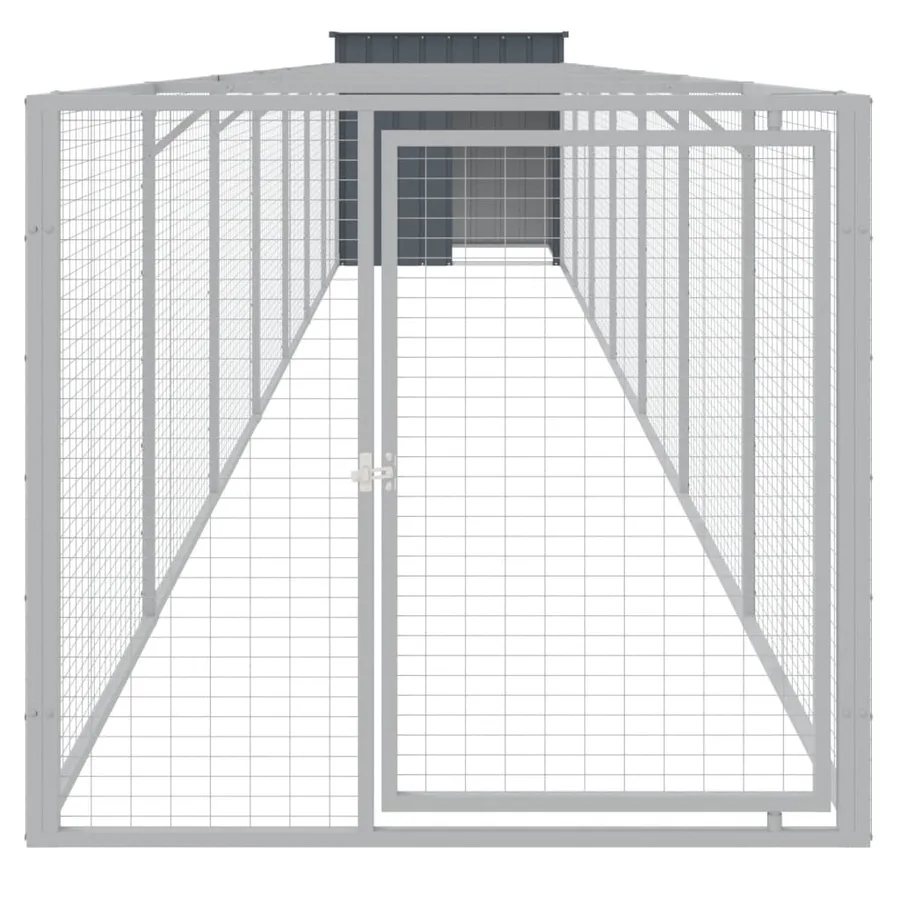 Niche pour chien avec cour anthracite 110x813x110 cm - 3