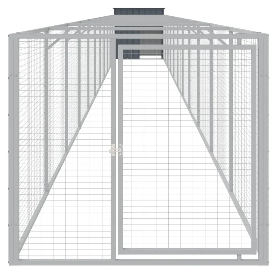 Niche pour chien avec cour anthracite 110x1221x110 cm - 3
